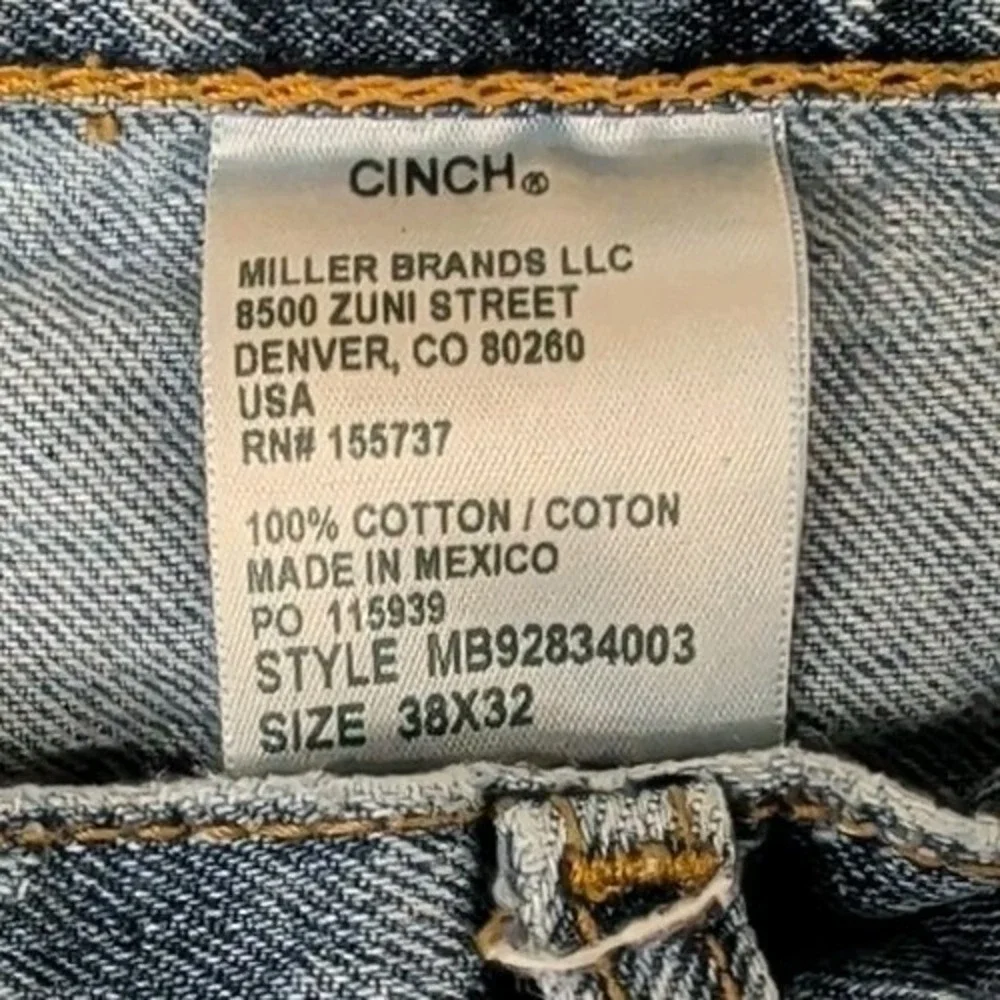 Cinch Men's White Label Relaxed Fit Straight Leg 38x32 (Act 36x31) Medium Wash